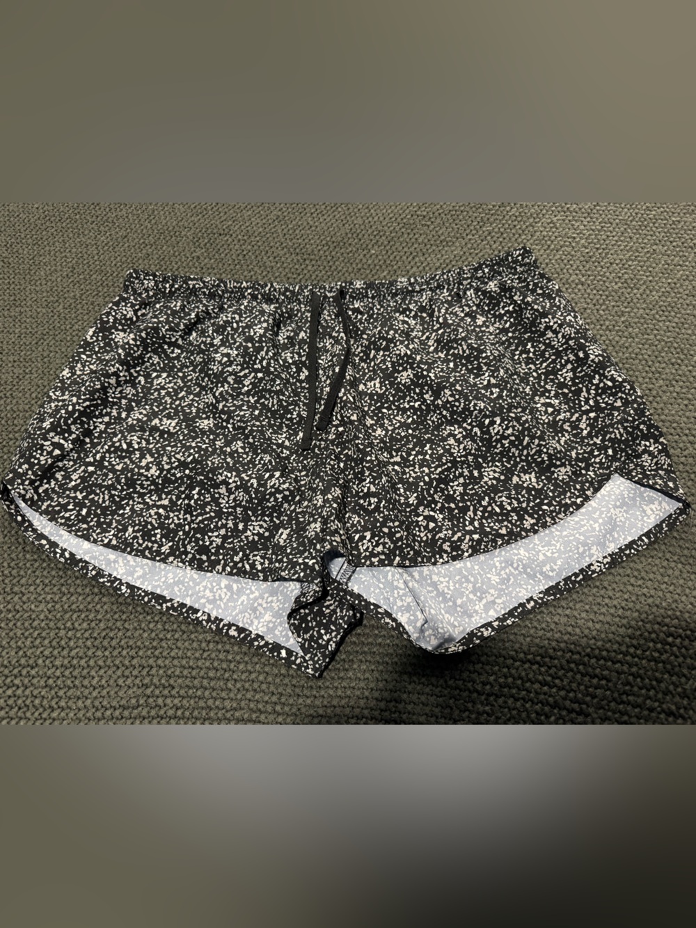 Athletic Works Black & White Speckle Athletic Shorts